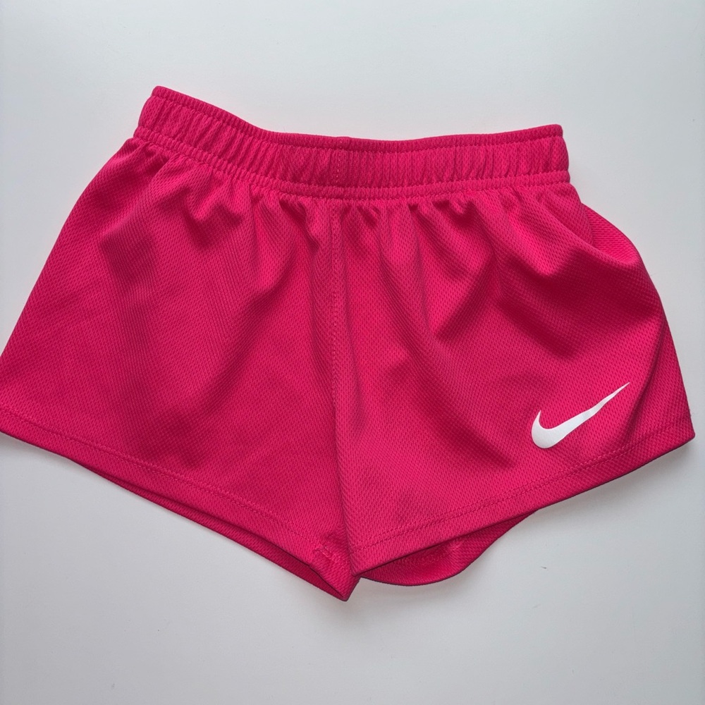 NIKE Girls Hot-Neon-Pink Youth size 5/6 Athletic Gym Shorts